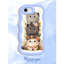 HONTINGA iPhone 6s Plus Uyumlu Kılıf Düşüme Önleyici Basitlik Anti Düşme Kamera Koruyucu Basit Mavi Yumuşak Silikon Couple Telefon Kılıfı Kedi Desen K9-0252