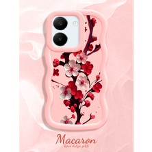 HONTINGA Vivo Y27S Uyumlu Kılıf Düşüme Önleyici Basitlik Anti Düşme Kamera Koruyucu Basit Pembe Yumuşak Silikon Couple Telefon Kılıfı Çiçekli Desen K9-0256