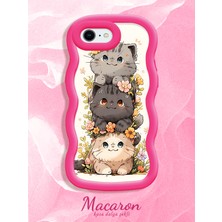 HONTINGA iPhone 6s Plus Uyumlu Kılıf Düşüme Önleyici Basitlik Anti Düşme Kamera Koruyucu Basit Kırmızı Yumuşak Silikon Couple Telefon Kılıfı Kedi Desen K9-0252
