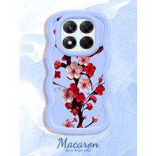 HONTINGA Xiaomi Redmi Note 14 Pro 4g Uyumlu Kılıf Düşüme Önleyici Basitlik Anti Düşme Kamera Koruyucu Basit Mavi Yumuşak Silikon Couple Telefon Kılıfı Çiçekli Desen K9-0256