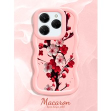 HONTINGA Tecno Spark 20 Pro Uyumlu Kılıf Düşüme Önleyici Basitlik Anti Düşme Kamera Koruyucu Basit Pembe Yumuşak Silikon Couple Telefon Kılıfı Çiçekli Desen K9-0256