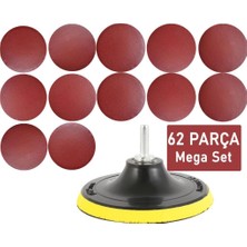 Zubizubi 62 Parça 115MM Avuç Taşlama Cırt Zımpara Seti Yüksek Talaş Kaldırma Özelliği