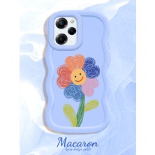 HONTINGA Poco X5 Pro 5g Uyumlu Kılıf Düşüme Önleyici Basitlik Anti Düşme Kamera Koruyucu Basit Mavi Yumuşak Silikon Couple Telefon Kılıfı Çiçekli Desen K9-0258