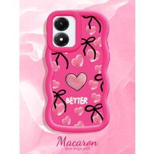HONTINGA Vivo Y02S Uyumlu Kılıf Düşüme Önleyici Basitlik Anti Düşme Kamera Koruyucu Basit Kırmızı Yumuşak Silikon Couple Telefon Kılıfı Kalp Desen K9-0254