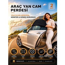 Ankaflex 2 Adet Araba Araç Yan Cam Perdesi Güneşlik Gölgelik Güneş Koruyucu Arka Koltuk Perde Emzirme Örtüsü