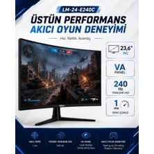 Dahua DHI-LM24-E240C Va Panel Curved (Kavisli) 23,6 Inç 240 Hz 1920 (H) × 1080 (V) Çözünürlük 1 Ms Gaming Monitör