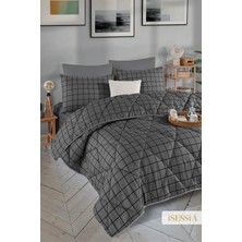 Isessia Viona Çift Kişilik Uyku Seti 195x215 cm Geometrik Desenli %100 Pamuk Yastık Kılıflı