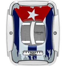 Lubinski Cuba Flag Kılıflı Kare Puro Kesici (60RING) LB-329