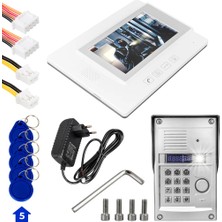 Powermaster 773TP 1 Daire 7'' Nfc Şifre Girişli Görüntülü Diafon Kapı Zili Interkom Akıllı Ev Güvenliği Sistemi