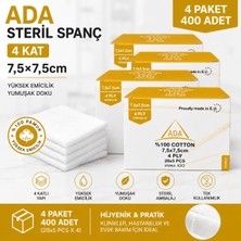 Ada Steril Gaz Kompres 4 Kat 7,5 7,5cm 100'LÜ (4 Paket)
