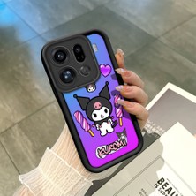 HONTINGA Oppo Find X9 Pro 5g ile Uyumlu Kılıf Kamera Koruyucu Basitlik Anti Düşme Kamera Korumalı Şirin Kedi Kuromi Siyah Desen Yumuşak Silikon Couple Telefon Kılıfı Kadın ve Erkek Için Uygundur K2-0675
