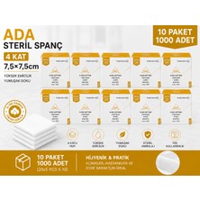 Ada Steril Gaz Kompres 4 Kat 7,5 7,5cm 100'Lü (10 Paket)