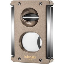 Lubinski Sehpalı-Delicili Premium Puro Kesici Lazer Bıçak Double Cutter KAHVE(60RING) LB-332