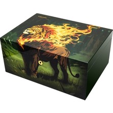 Lubinski Special Edt. Fire Lion Puro Kutusu Humidor 80's Kahve LB-014