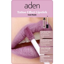 Aden Tattoo Effect Lipstick - Dövme Etkili Likit Ruj Cool Nude(Soğuk Gül Kurusu)