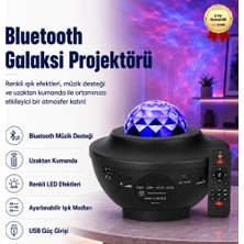 Starry Projektör Bluetooth Hoparlör Gece Lambası Rgb LED Işıklı Parti Hoparlörü Speaker