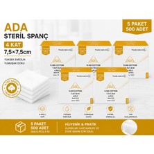 Ada Steril Gaz Kompres 4 Kat 7,5 7,5cm 100'LÜ (5 Paket)
