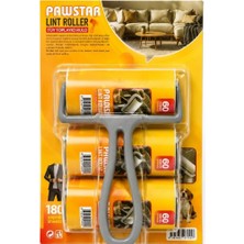 Pawstar Tüy Toplayıcı 3 Yedek Rulo ve 1 Aparat 180 Yaprak 10 Cm Ambalajlı Kedi Köpek Tüyü Temizleyici