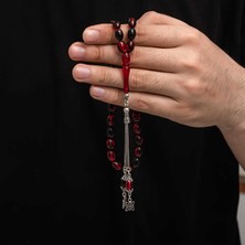 Hanno Telkari Gümüş Püskül Sıkma Kehribar Tesbih