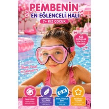 Premini Pembe Çocuk Deniz Havuz Dalış Maskesi, Temiz Cam, Ayarlı Silikon, 7+ Yaş