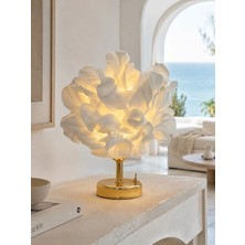 Maison Avf Beyaz Atelier Tasarım Kablosuz Pilli Masa Lambası - Alt Parlak Gold