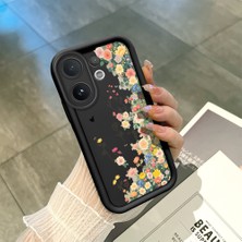 HONTINGA Vıvo V60 ile Uyumlu Kılıf Kamera Koruyucu Basitlik Anti Düşme Kamera Korumalı Şirin Kedi Çiçekli Siyah Desen Yumuşak Silikon Couple Telefon Kılıfı Kadın ve Erkek Için Uygundur K2-0678