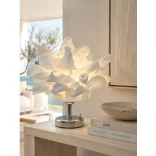 Maison Avf Beyaz Atelier Tasarım Kablosuz Pilli Masa Lambası - Alt Gümüş