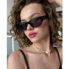 Funeyes Lyon Siyah Cat Eye Güneş Gözlüğü Trend Tasarım Uv400 Koruma