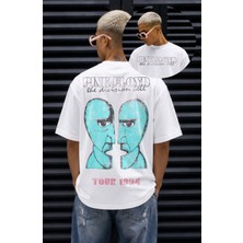 Fuddy Moda Unisex Pink Floyd Tour 1994 Sırt Baskılı Tişört, Oversize Rock Band Temalı Bisiklet Yaka Tshirt