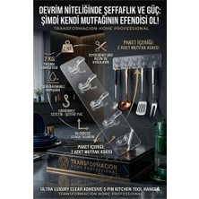 Mey Ithalat®  2'li Set Sihirli Askı 5'li Şeffaf Yapışkanlı Kanca Banyo Mutfak Askılığı 723127