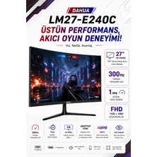 Dahua DHI-LM27-E240C Va Panel Curved (Kavisli) 27 Inç 240 Hz 1920 (H) × 1080 (V) Çözünürlük 1 Ms Gaming Monitör
