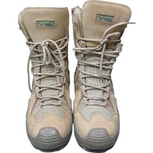 Severoz Erkek Kum Rengi Yüksek Bilek Outdoor Bot Fermuarlı Bağcıklı Günlük Trekking Bot