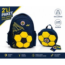 Zümrüt Kırtasiye Fenerbahçe Lisanslı 3D Suni Deri Detaylı Okul Çantası 26784+ Kalemlik 26787