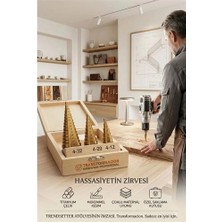 Mey Ithalat® Präzision Hss Titanyum Kademeli Panç Matkap Ucu Seti Ahşap Kutulu 722993
