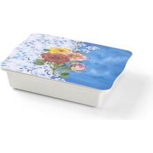Lotus Melamin 4'lü Kahvaltılık Cam Kase Için Özel Silikon Kapaklı 31 x 22 cm Yüks:7 Cm-10 Pç.