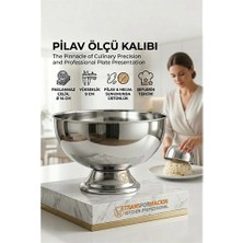 Mey Ithalat® Profesyonel 14 cm Çapında Pilav Kalıbı - Helva Kalıbı 304 Paslanmaz Çelik  723025