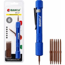 Baku BK-327 Hassas 6 Değiştirilebilir Uçlu Mobil Cep Telefonu Tamir Tornavidası