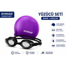 Premini Yüzücü Seti Silikon Bone ve Yüzme Gözlüğü, Havuz ve Deniz Için Ekipman