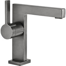 Dellora Sera Kısa Lavabo Bataryası Mat Füme