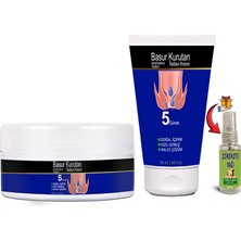 Lidyada Basurkurutan Masaj Kremi 1erli Set E Vitaminli Aslanpençesi Kestane Hellebore Çiçek Esktarları (50 Ml) Tüp&kavanoz + Çörekotu Yağı