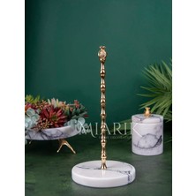 Miarik Design Leylak Mermer Nar Detaylı Peçetelik Havluluk (Gold)