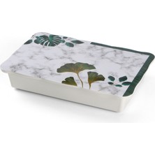 Lotus Melamin 6'lı Kahvaltılık Cam Kase Için Özel Silikon Kapaklı  36 x 24 cm Yüks:7 Cm-14 Pç.