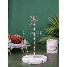 Miarik Design Mermer Kurbağa Peçetelik Havluluk Kağıt Havluluk (Gümüş)