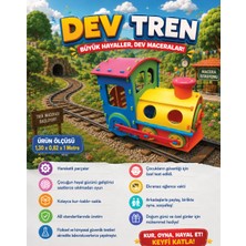 Sunta Dev Tren Oyun Seti - Güvenli ve Dayanıklı Eva Malzeme - Evde Bahçede Kur Oyna Eğlen -130X82X100 cm