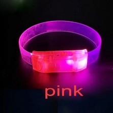 Alvera Collection 3 Modlu Pilli LED Işıklı Esnek Parti Bilekliği Pembe