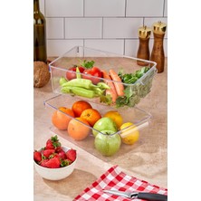 Alvera Collection 2 Li Buzdolabı Organizeri & Buzdolabı Düzenleyici 4,5 Lt