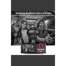 Gees Global Siyah 1080P Araç Içi 3 Kameralı LCD Ekranlı Gece Görüşlü , G-Sensör , Geri Görüş Kamera