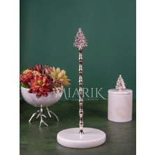Miarik Design Mermer Çam Ağacı Peçetelik Havluluk Kağıt Havluluk (Gümüş)