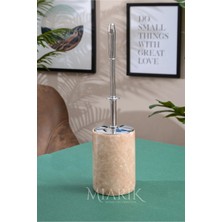 Miarik Design Bej Renk Gümüş Detaylı Tuvalet Fırçası