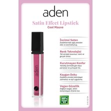 Kentex Aden Satin Effect Lipstick - Saten Etkili Likit Ruj 04 Cool Mauve(Soğuk Eflatun)